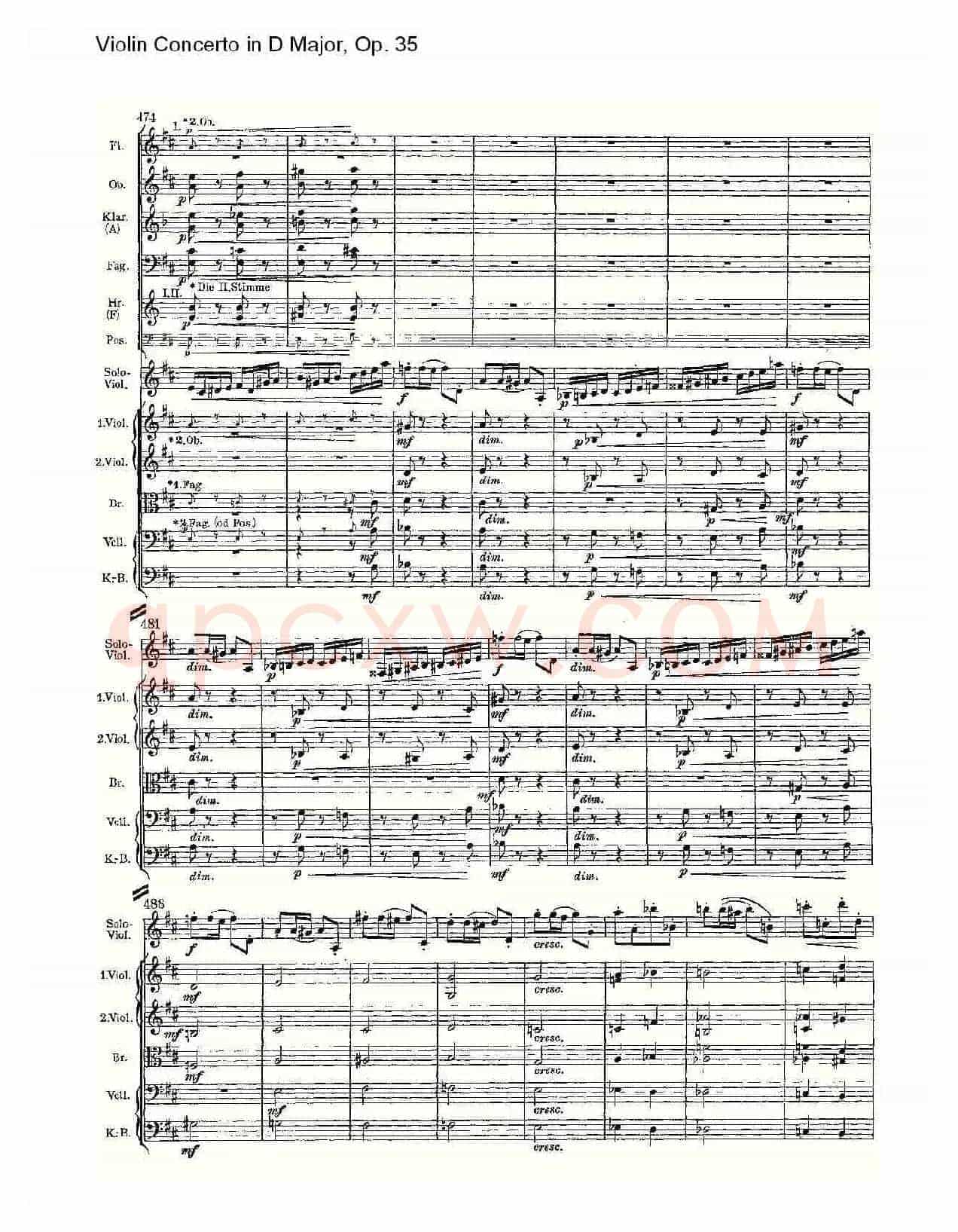 D大调小提琴协奏曲, Op.35第三乐章（一）