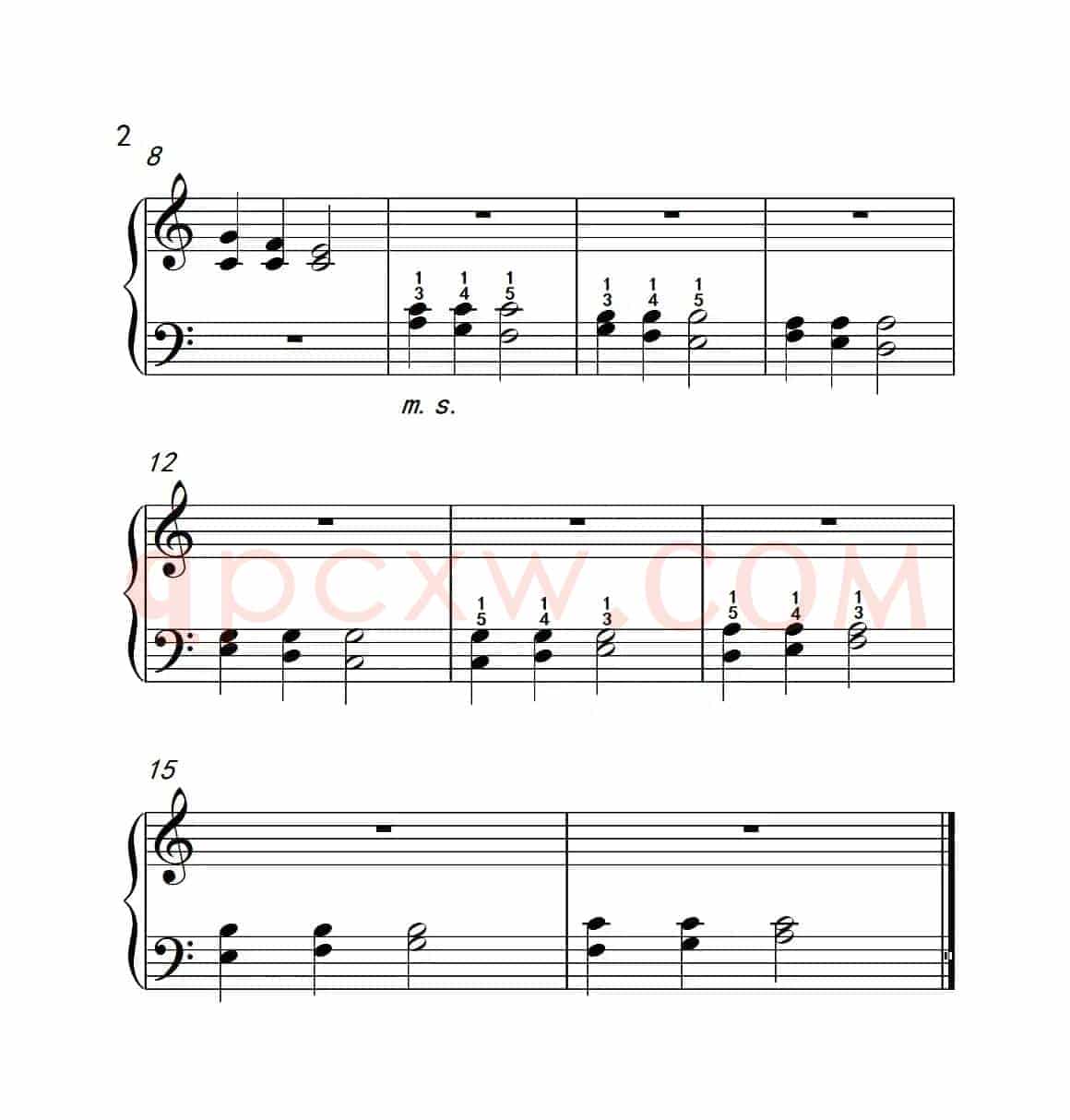 双音练习 23（儿童钢琴手指练习 2）
