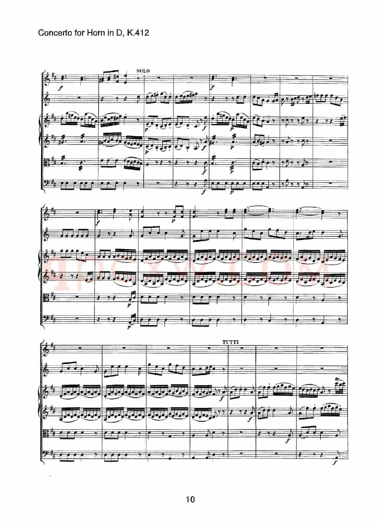 Concerto for Horn in D,K.412(D大调第一圆号协奏曲K412号作品)