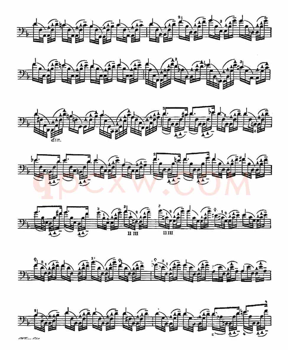 A. Piatti 12 Caprice Op.25（皮阿蒂 12首大提琴随想曲) 第五）