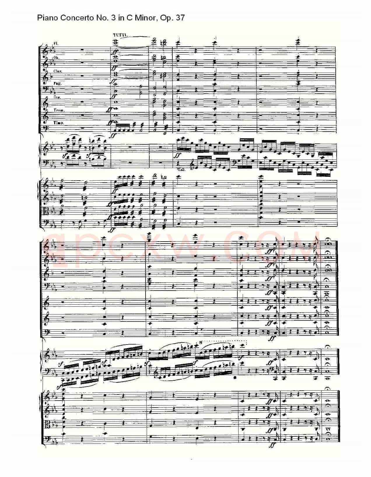 C小调钢琴第三协奏曲 Op.37 第一乐章