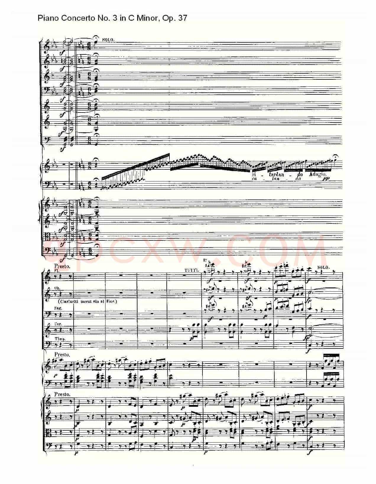 C小调钢琴第三协奏曲 Op.37 第三乐章