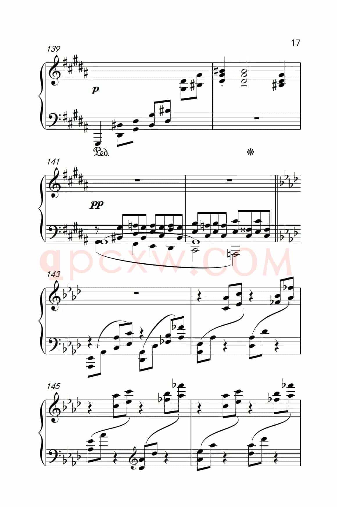 莫什科夫斯基 钢琴练习曲（第十三首）