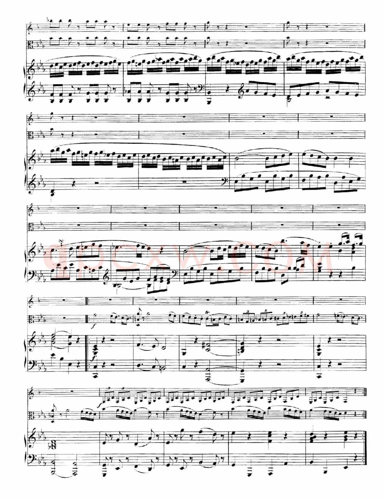 Piano Trio no.2 in E-flat Major K.498(降E大调钢琴三重奏)