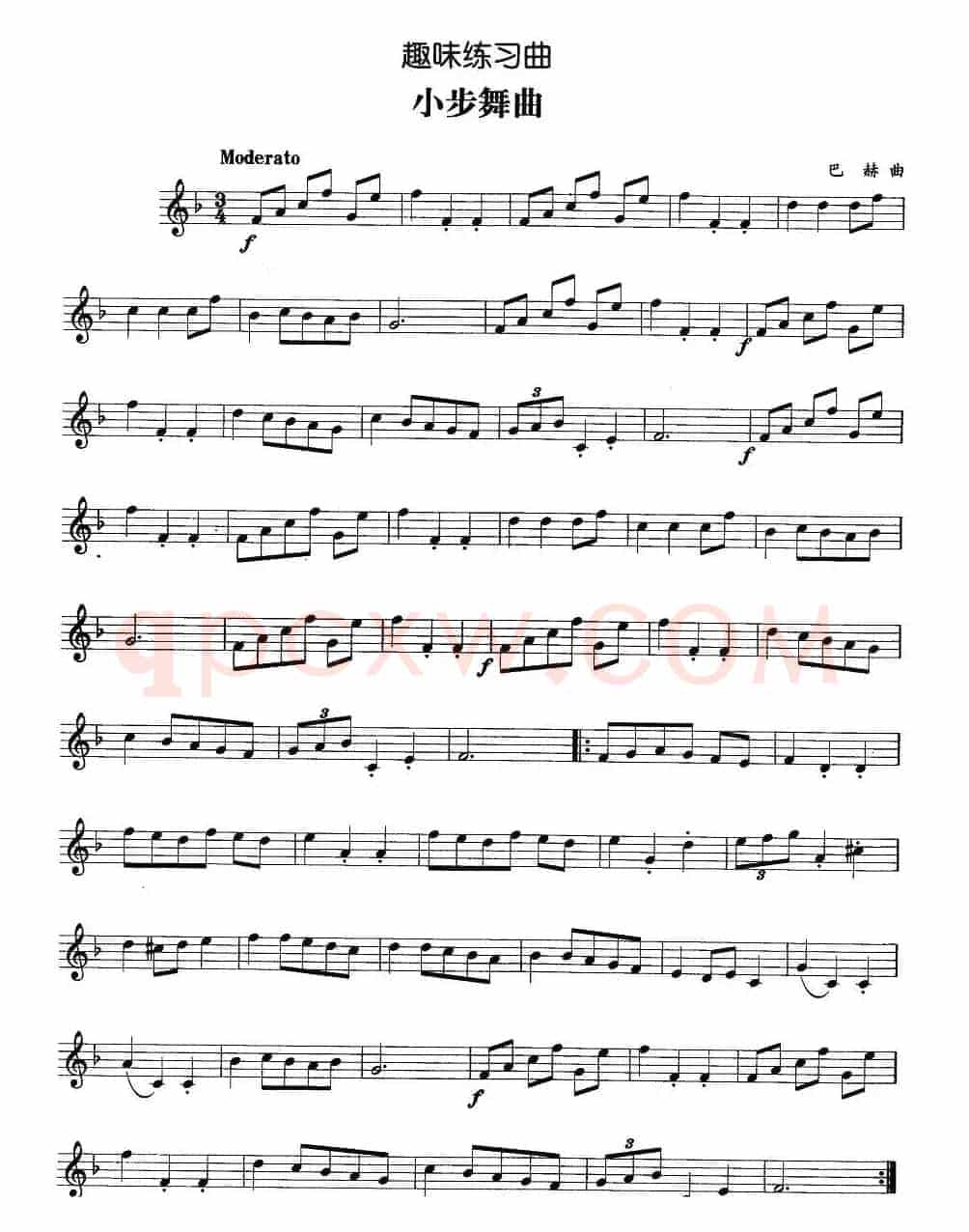 趣味练习曲：小步舞曲（巴赫作曲版）