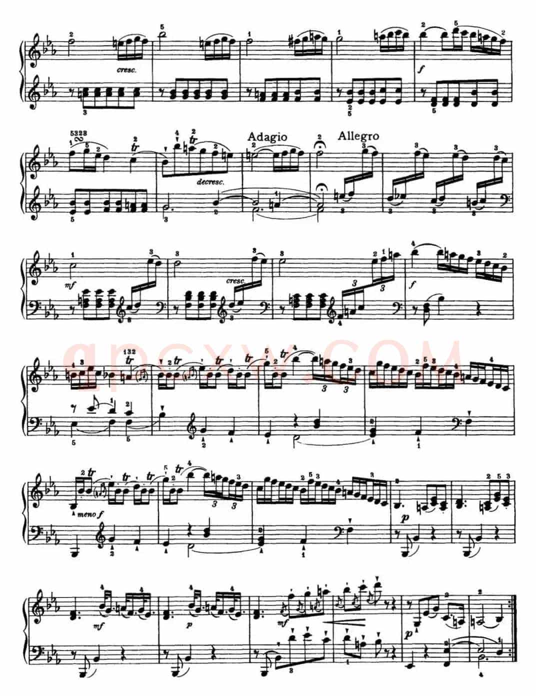 海顿 钢琴奏鸣曲 Hob XVI 28 in E-flat major