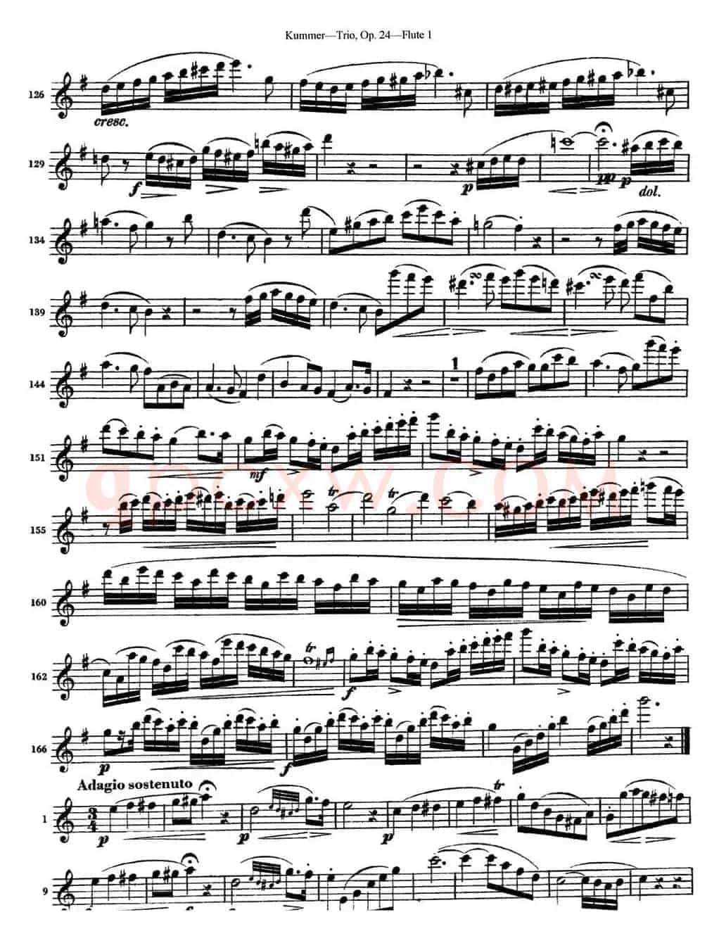 库默长笛三重奏Op.24（Flute 1）