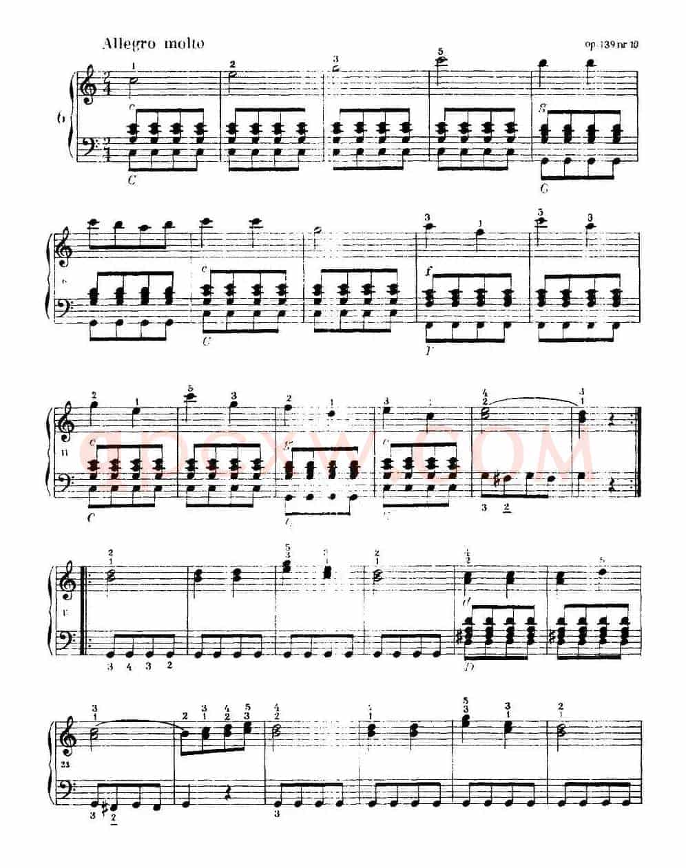《车尔尼手风琴练习曲集》第Ⅰ册 （第1—9首）