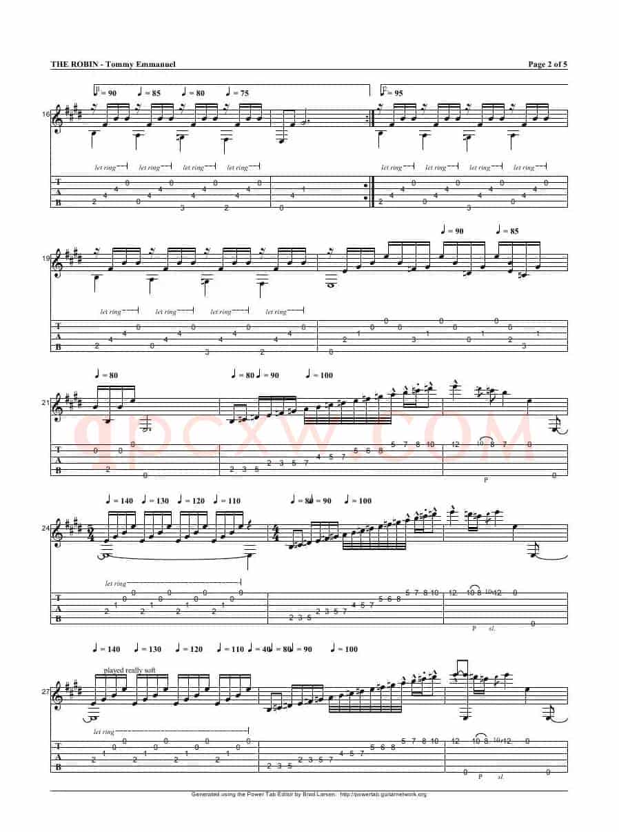 tommy emmanuel：the robin（指弹吉它）
