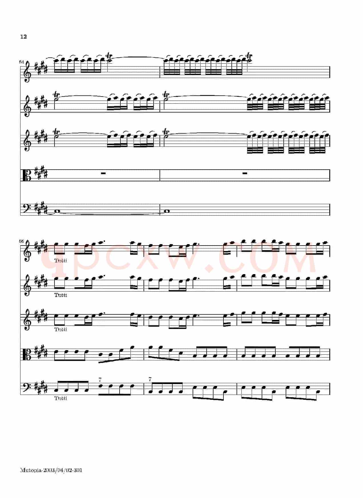 La Primavera·Spring（四季·春）（弦乐协奏曲总谱）