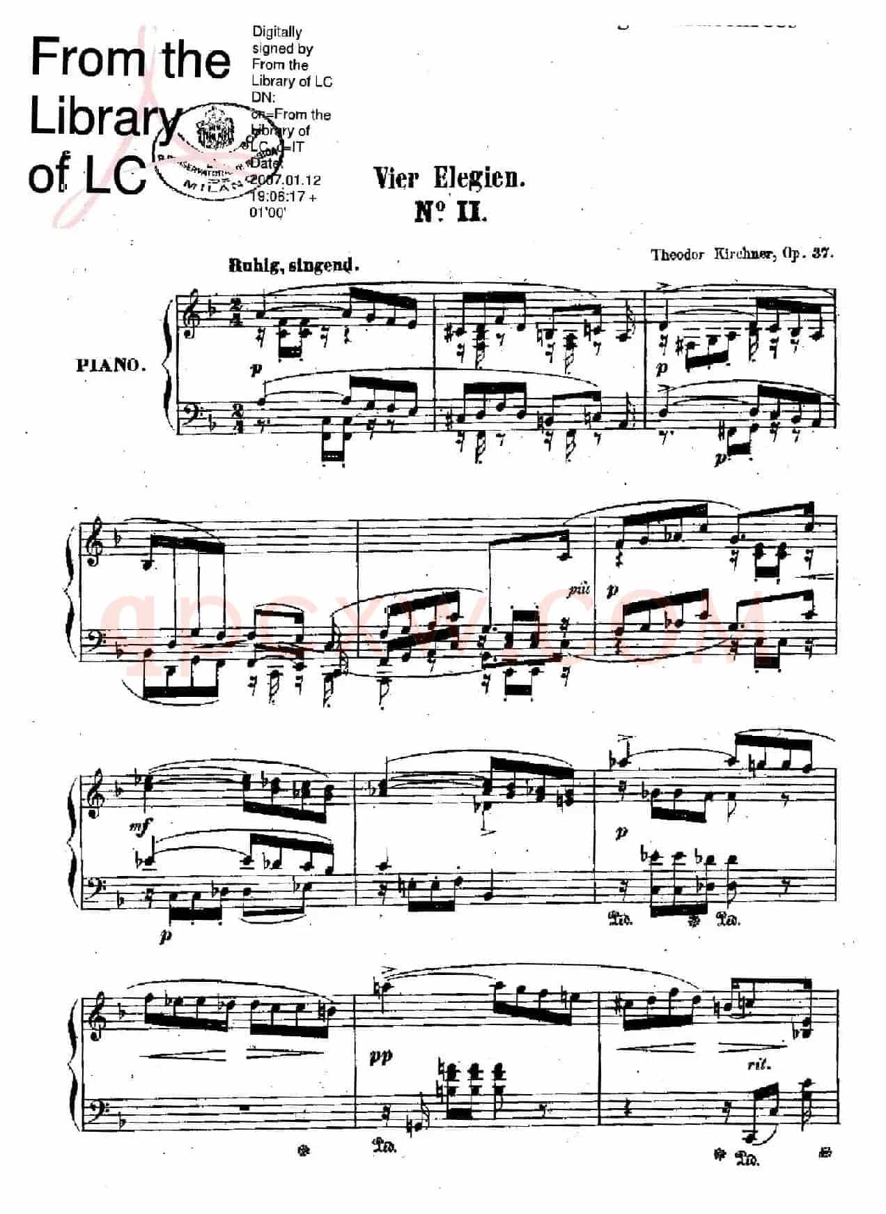 Vier Elegien Op.37（4首悲歌·2）