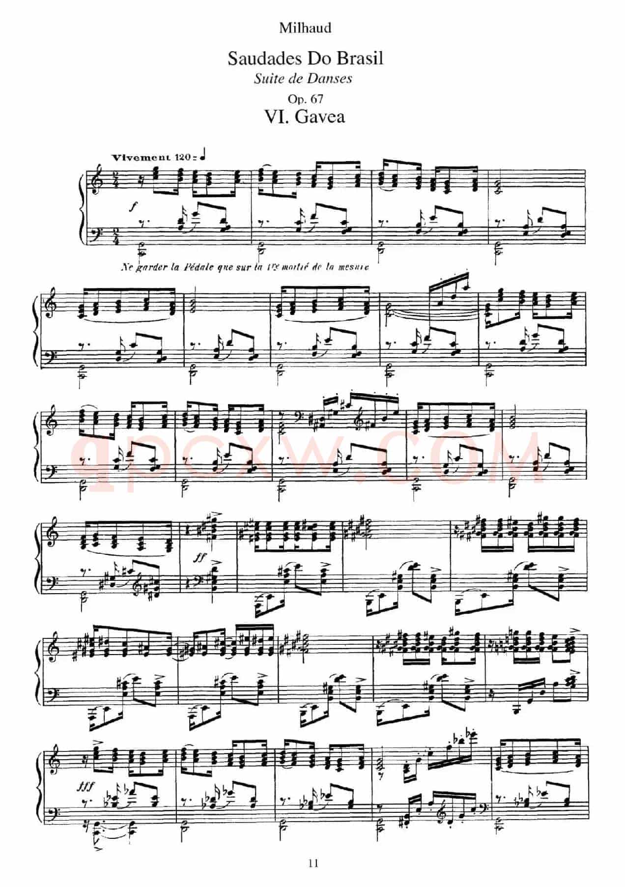 Saudados do Brasil Op.67(巴西回忆·Ⅵ)