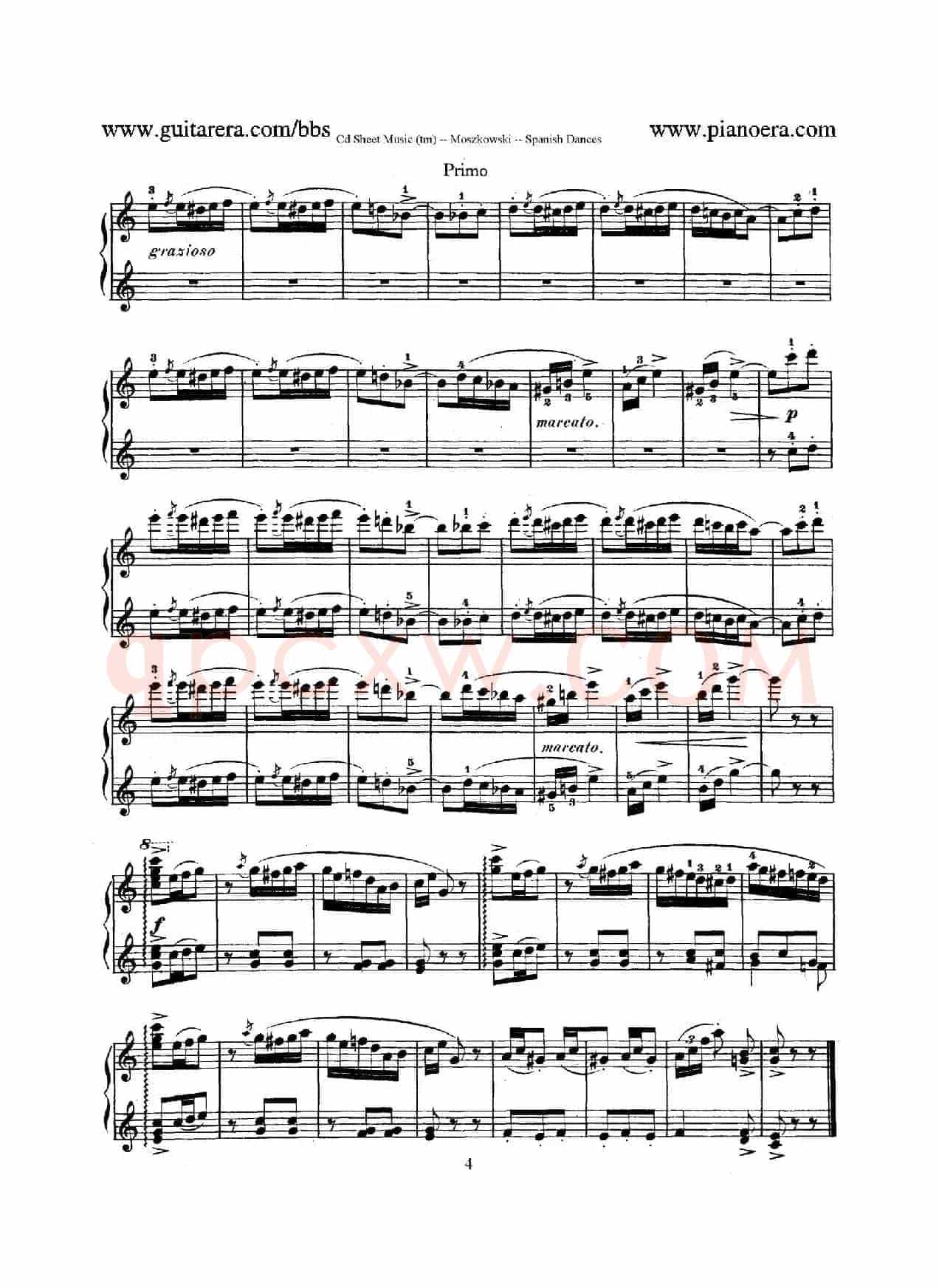 Spanish Dances Op.12(西班牙舞曲·四手联弹版)