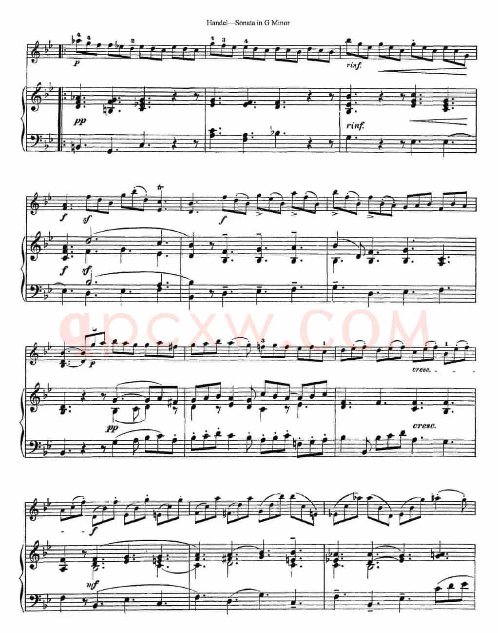 Violin Sonata No.2 in G minor（小提琴+钢琴伴奏）