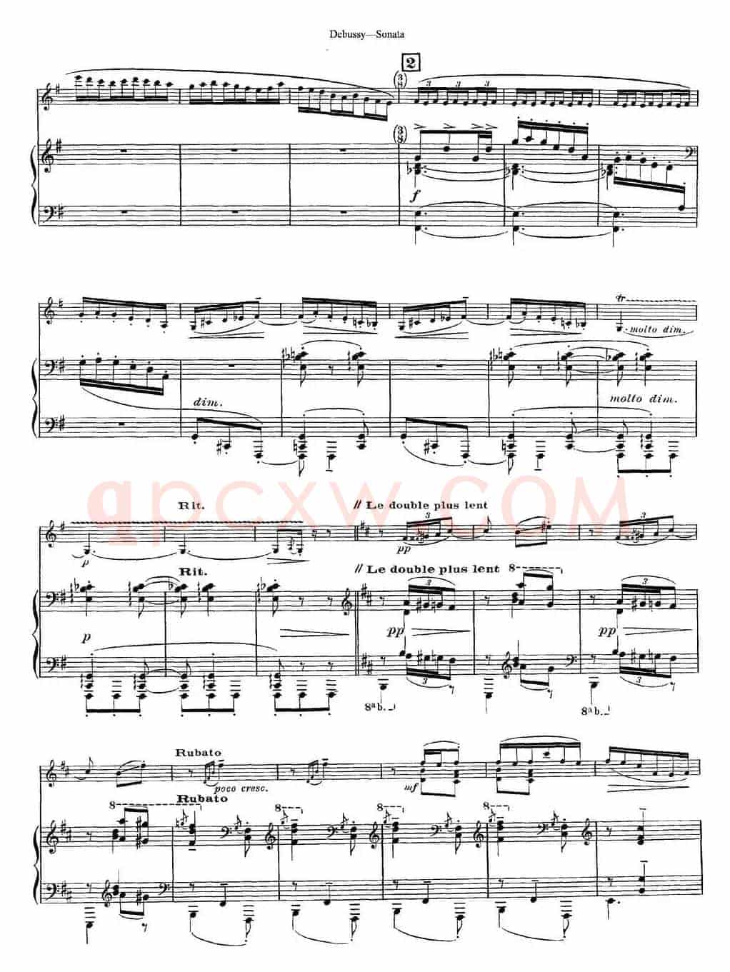 Debussy Sonata（小提琴+钢琴伴奏）