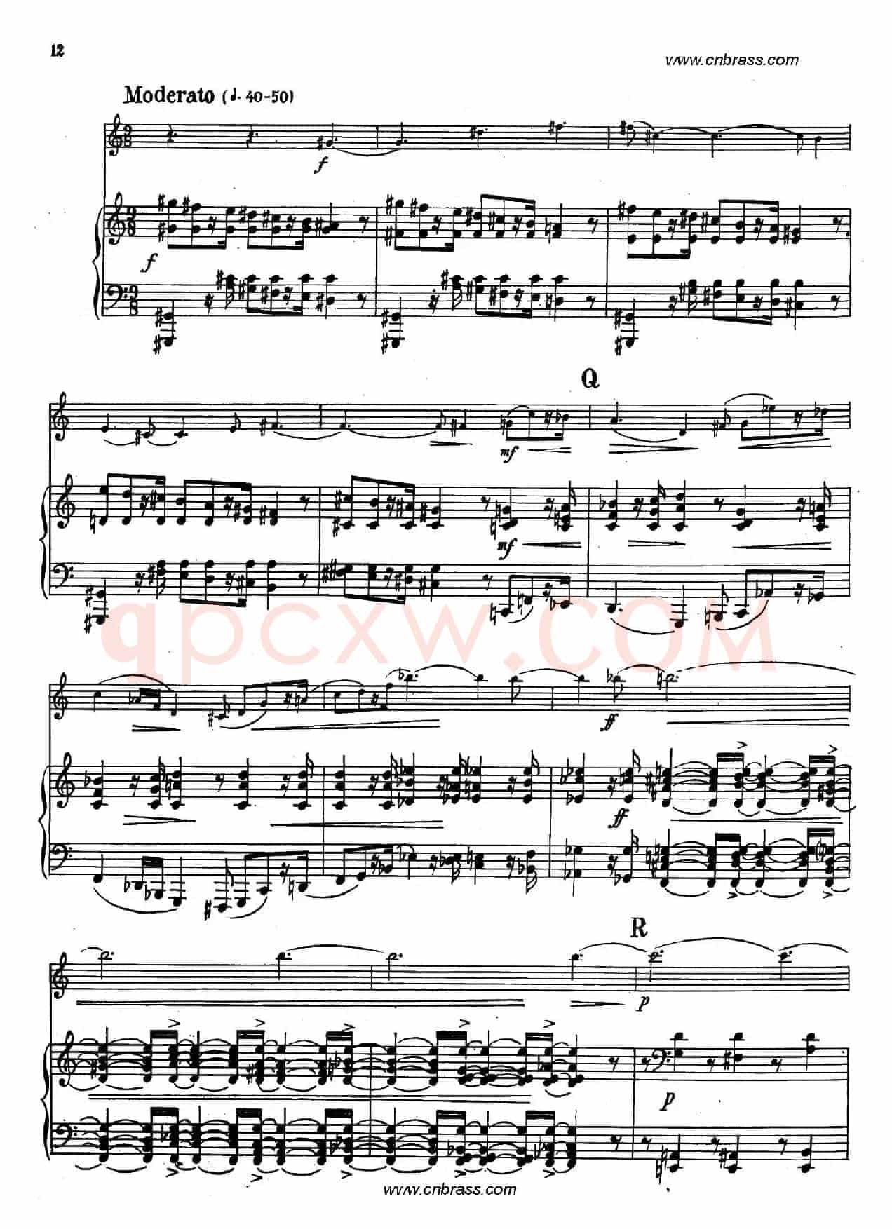 亨德米斯-奏鸣曲（圆号+钢琴）