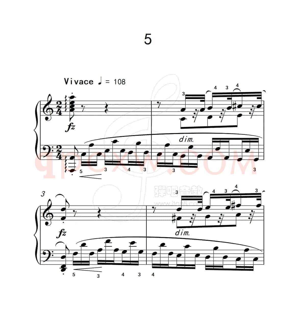 练习曲 5（克拉莫钢琴练习曲60首）