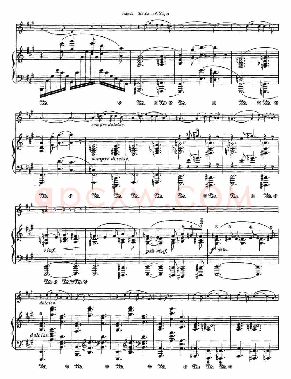 Franck Sonata in A Major（小提琴+钢琴伴奏）