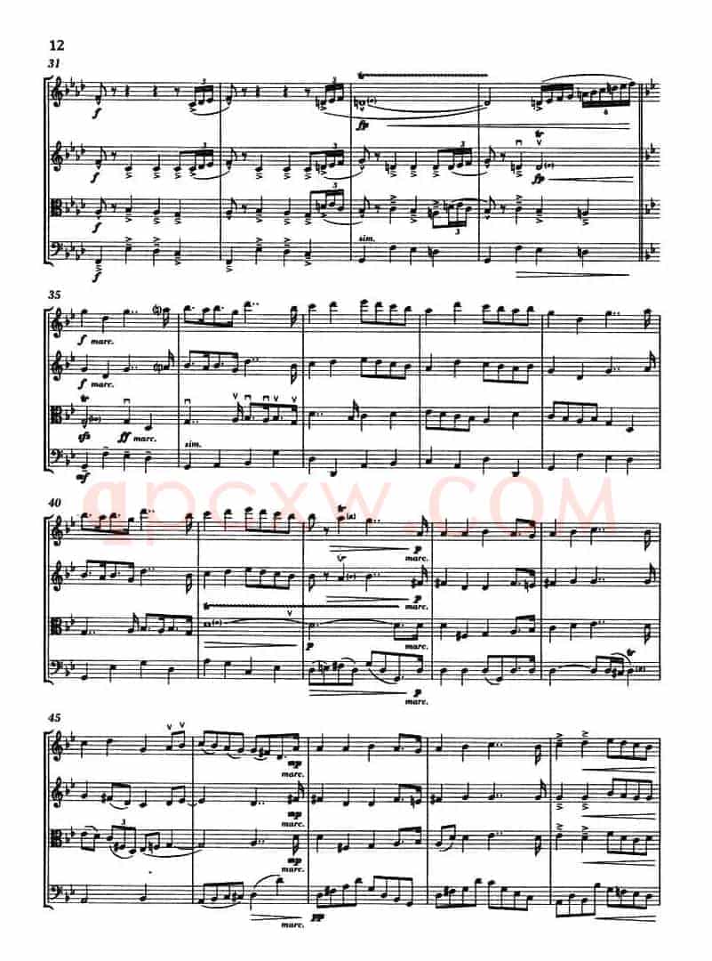 MARCH OF THE KINGS(圣诞音乐、弦乐四重奏)