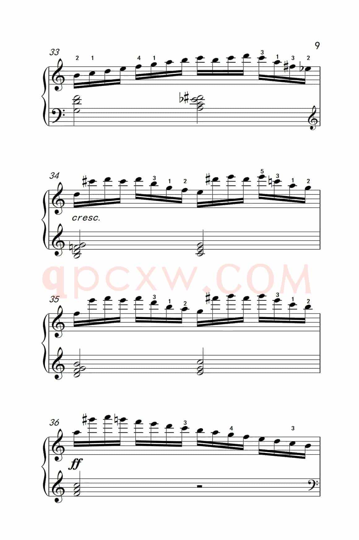 莫什科夫斯基 钢琴练习曲（第五首）