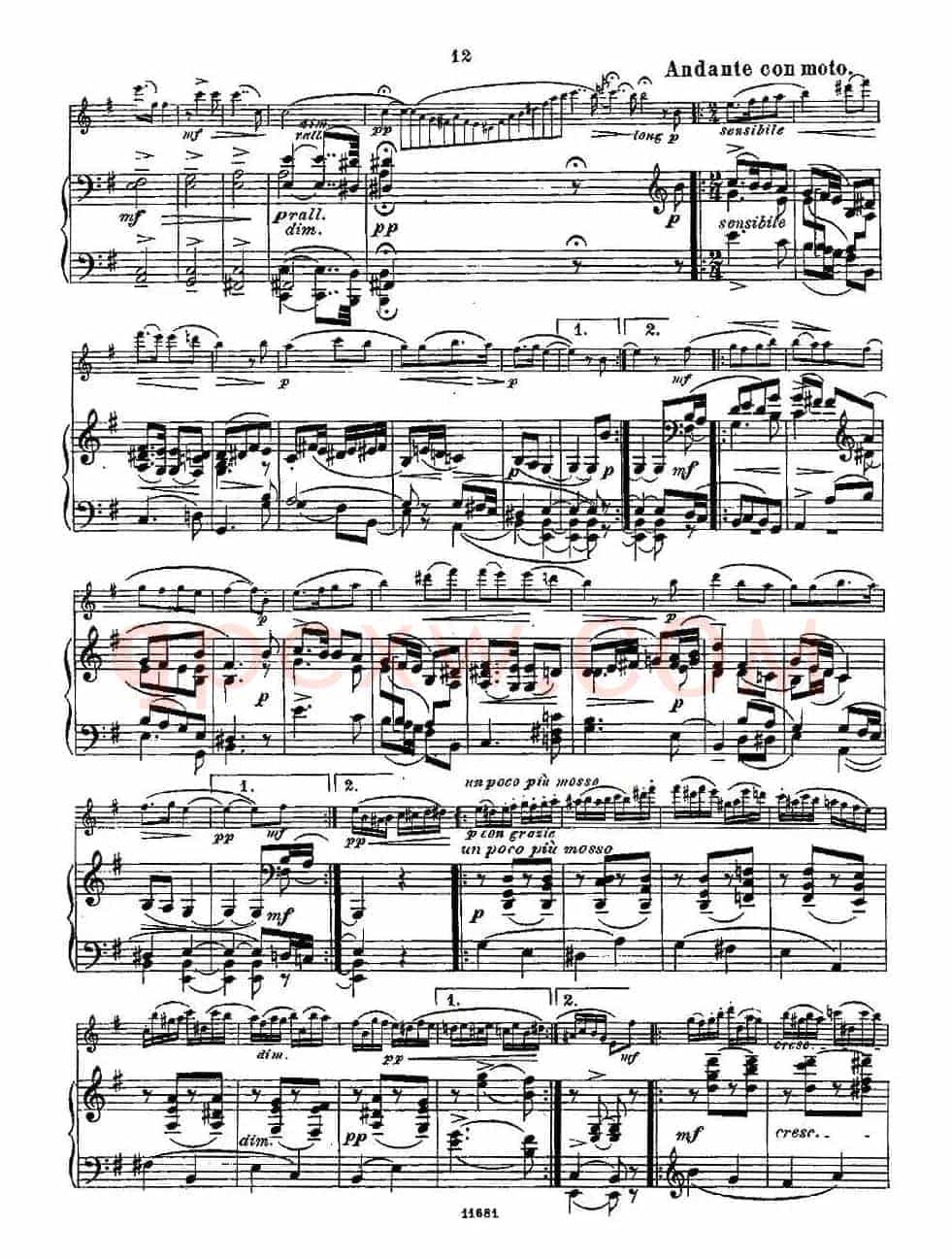 Fantaisies nationales. Op. 59, 4. （长笛+钢琴伴奏）