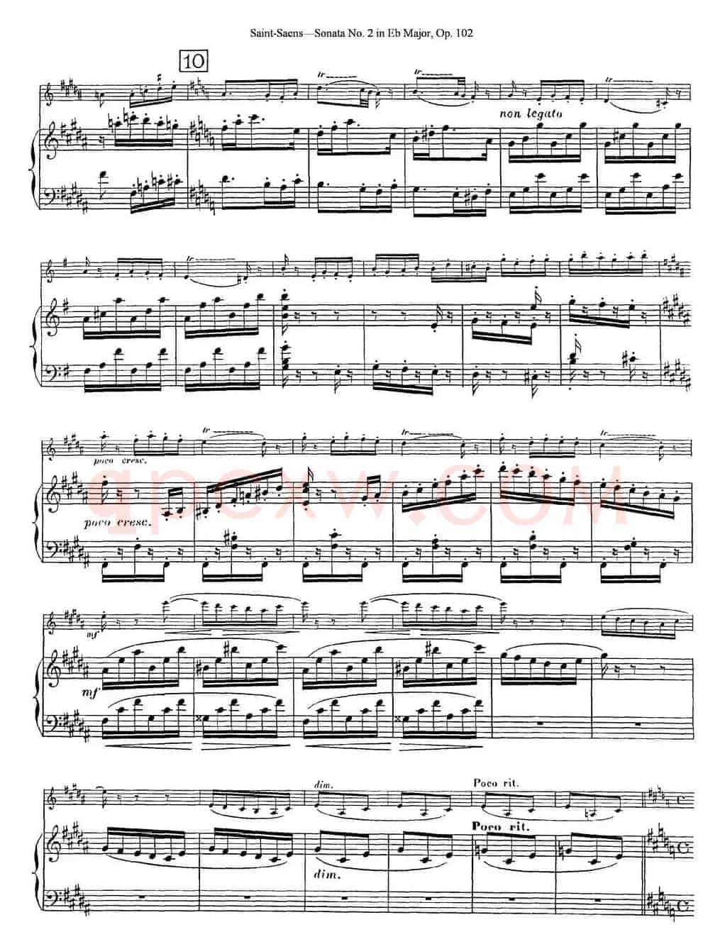 Violin Sonata No.2 in Eb Major Op.102（小提琴+钢琴伴奏）