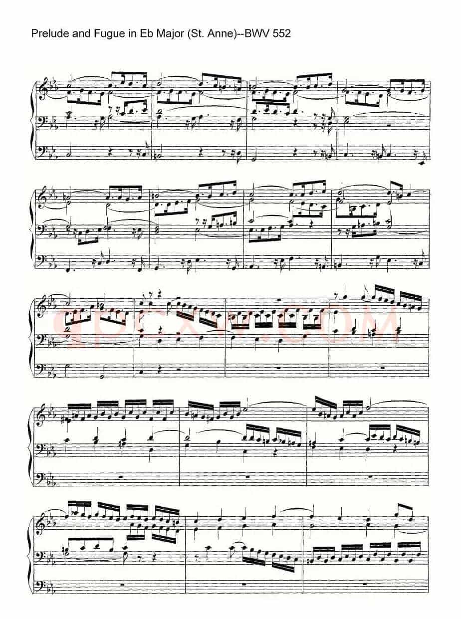 Prelude and Fugue in Eb Major (St. Anne)--BWV 552(管风琴)