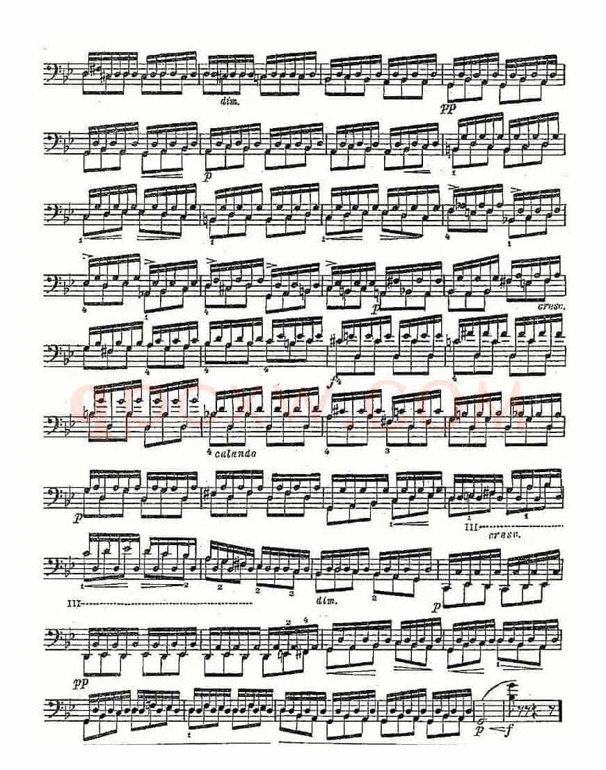 PIATTI 12 Caprices 之1（大提琴）