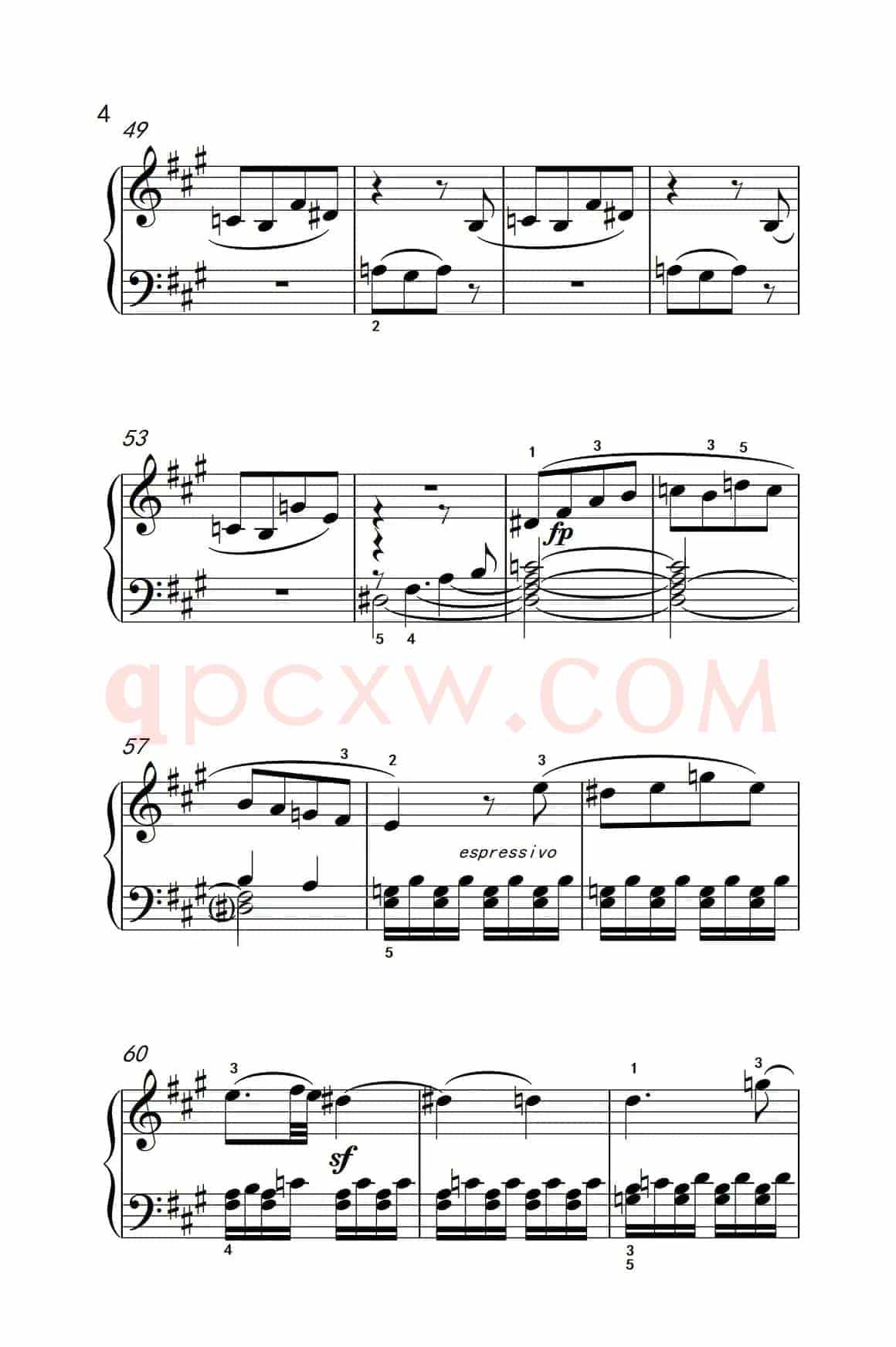 奏鸣曲 Opus 2 Nr.2 第一乐章（贝多芬奏鸣曲集 1）