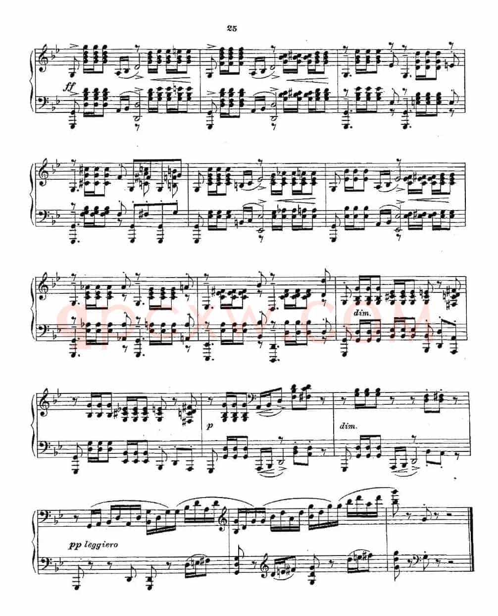 10首《前奏曲》之五（Rachmaninoff 10 Preludes, Op.23）