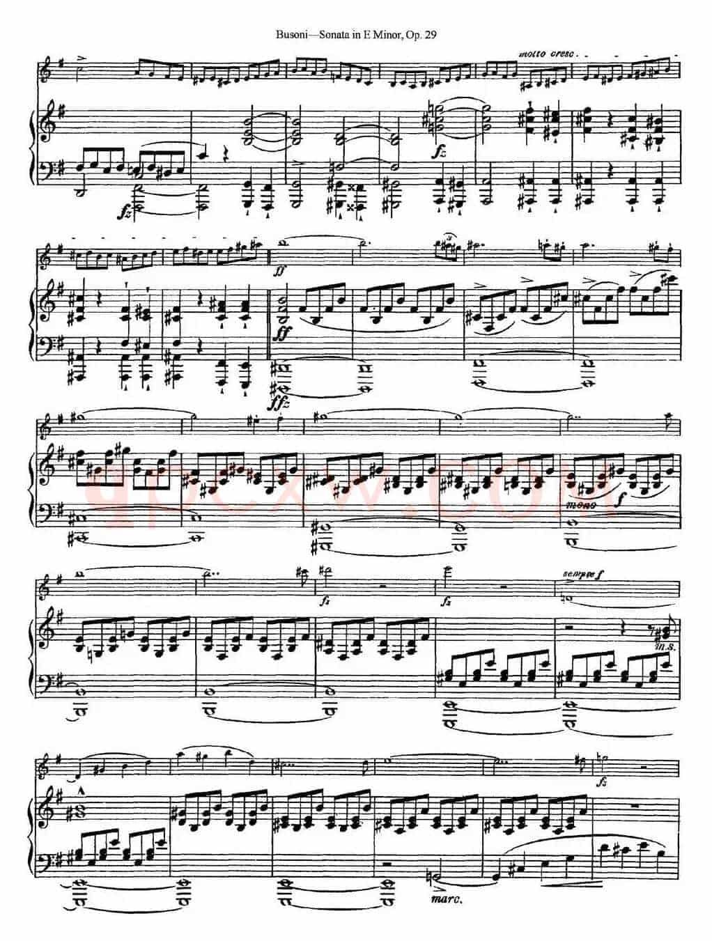 Violin Sonata No.1 in E Minor Op.29（小提琴+钢琴伴奏）