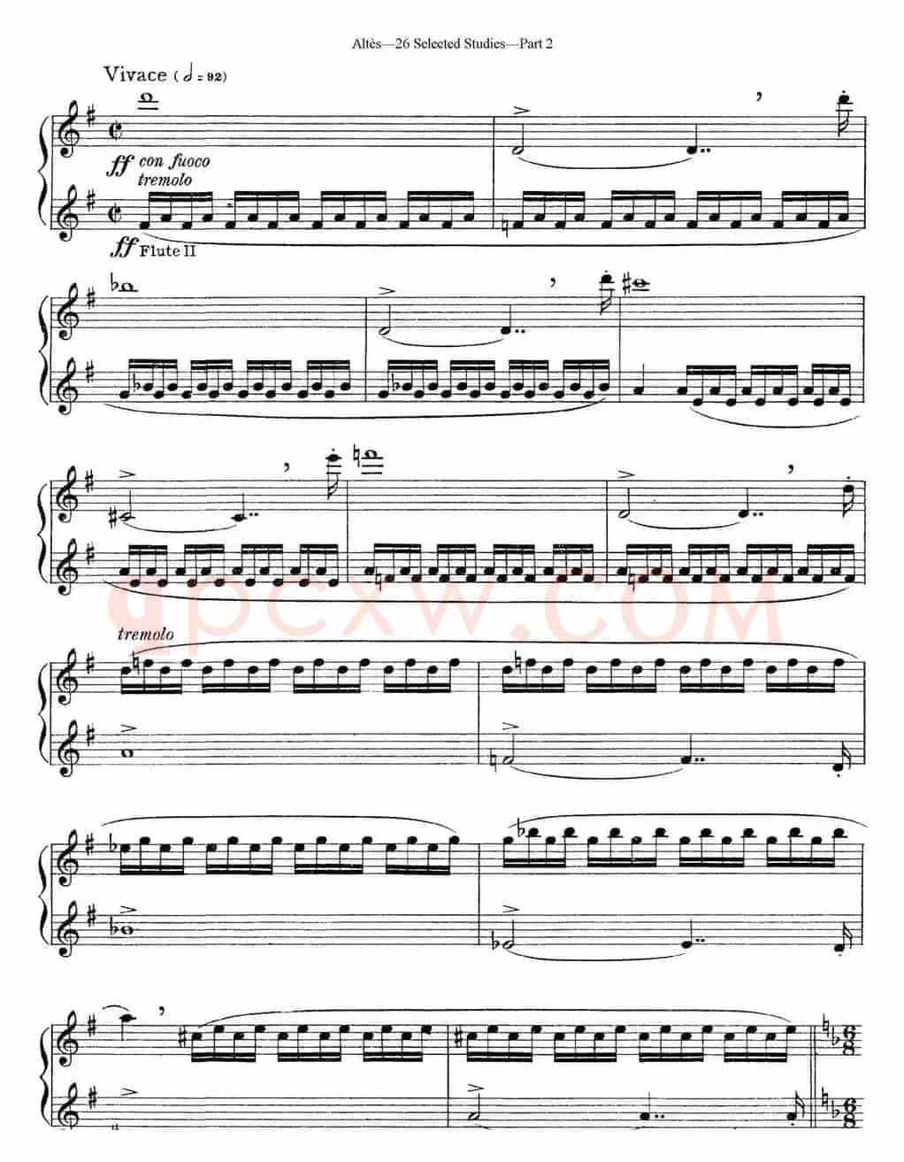 阿尔泰斯26首精选长笛练习曲（NO.25）