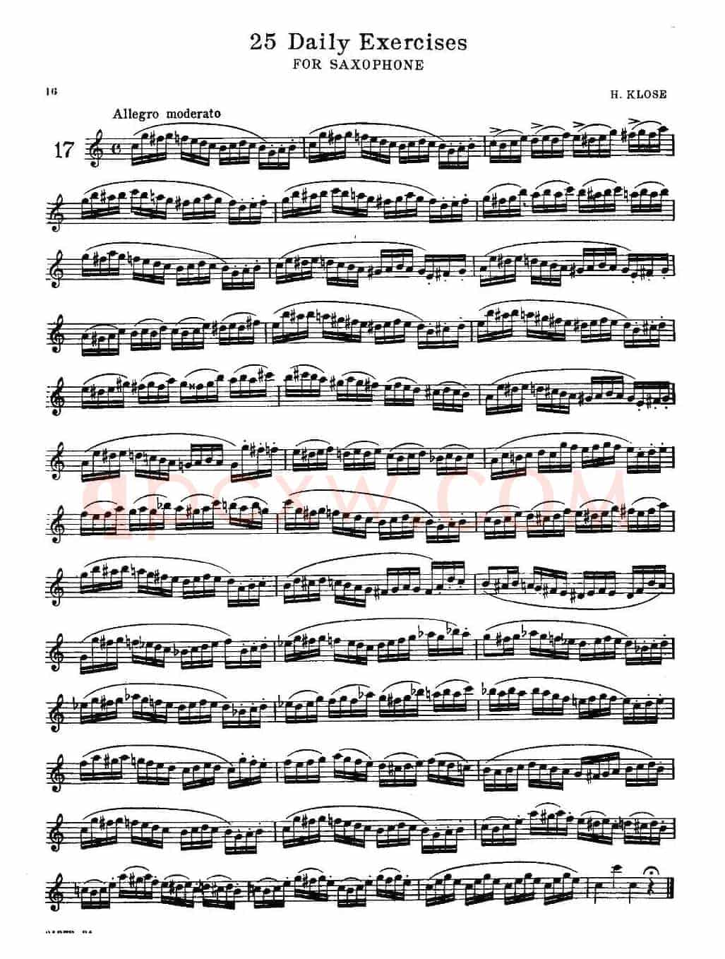 klose - 25首萨克斯练习曲（17）