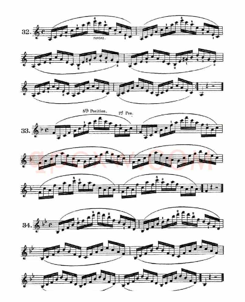 School of Mechanism, Op. 74（小提琴技巧练习23——34）
