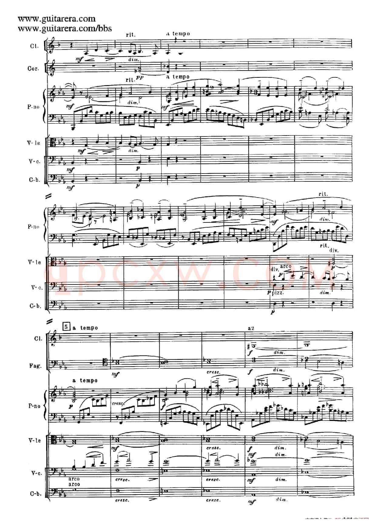 c小调第二钢琴协奏曲 Op.18（第一乐章总谱·P10——18）