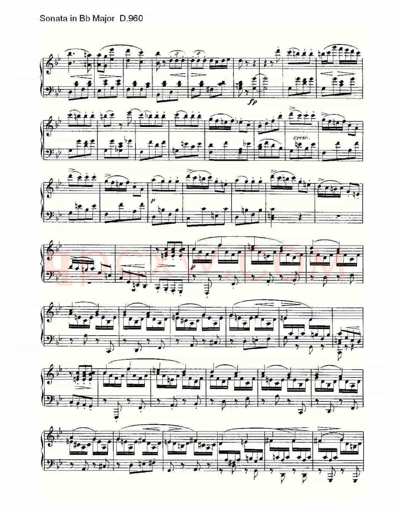 Sonata in Bb Major D.960(Bb大调奏鸣曲 D.960)