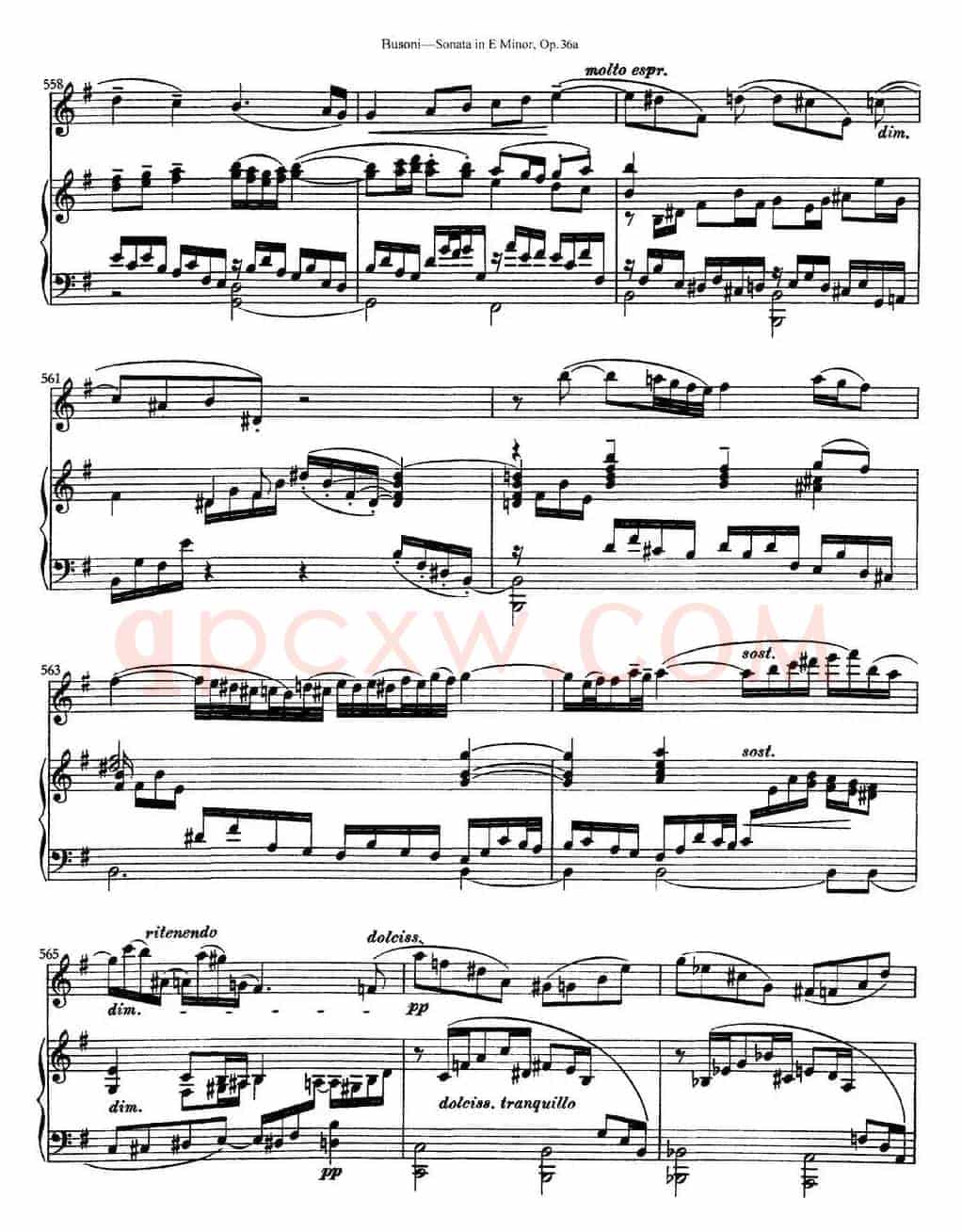 Violin Sonata No.2 in E Minor Op.36（小提琴+钢琴伴奏）