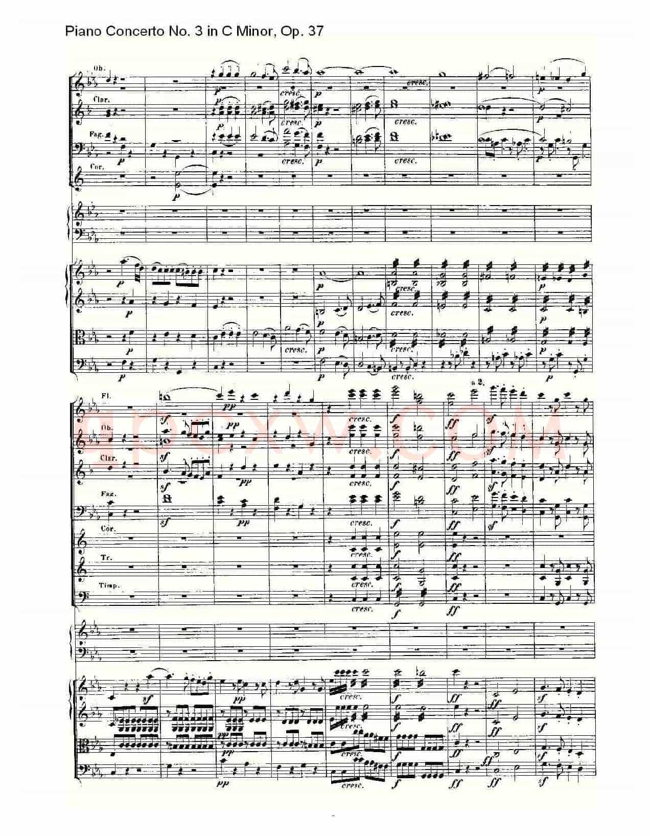 C小调钢琴第三协奏曲 Op.37 第一乐章