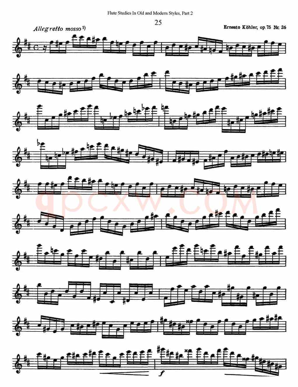 斯勒新老风格长笛练习重奏曲（第二部分）（NO.25）
