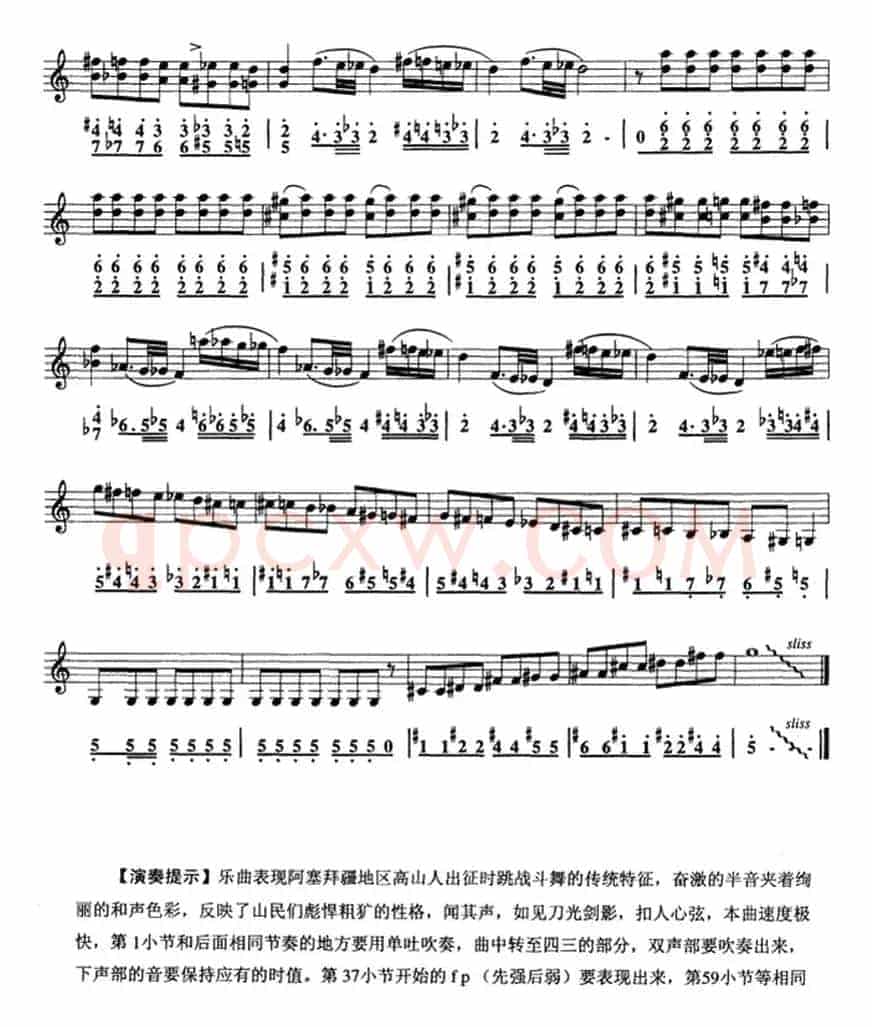 马刀舞曲（口风琴、线简谱混排版）