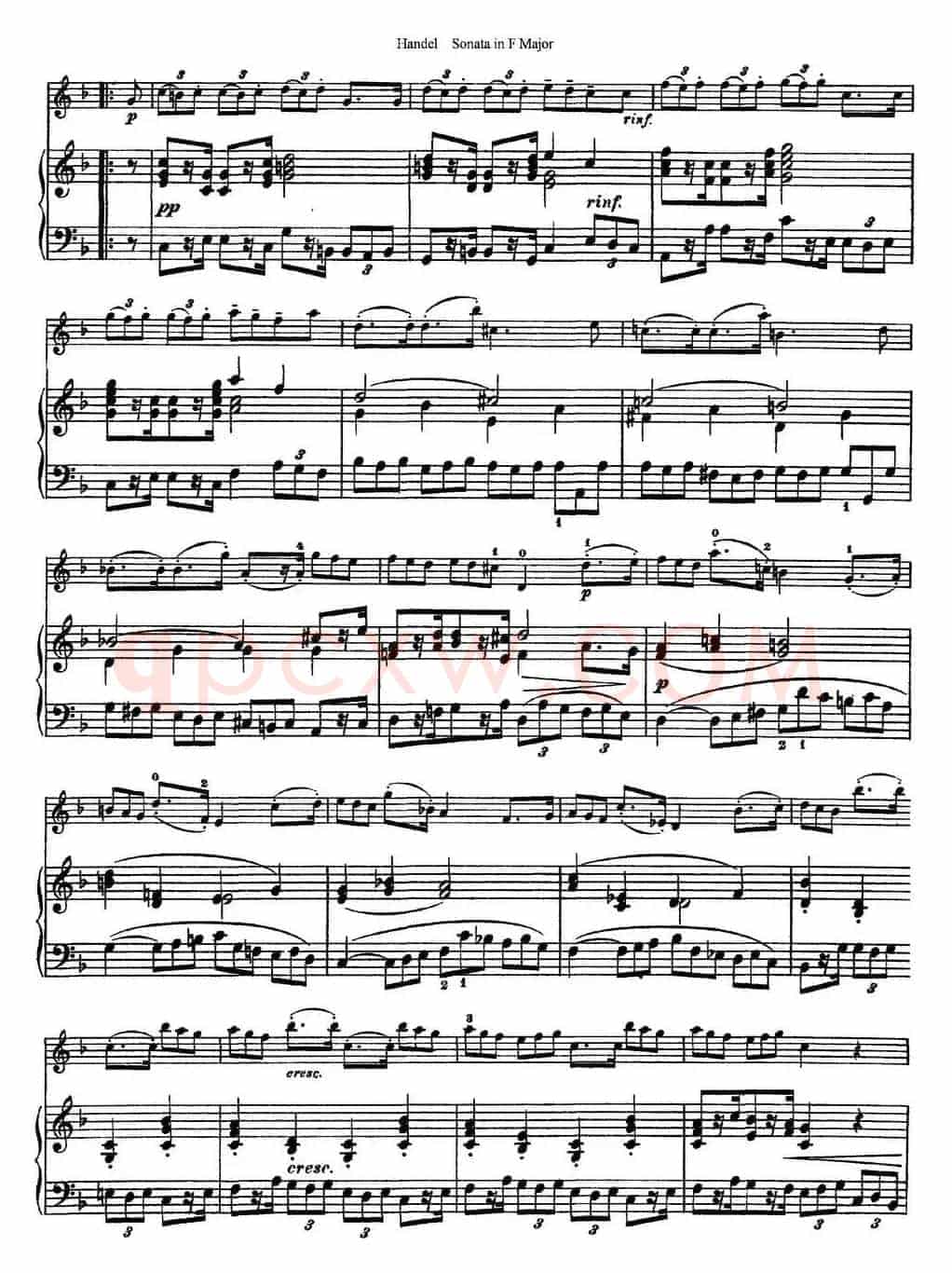 Violin Sonata No.3 in F major（小提琴+钢琴伴奏）