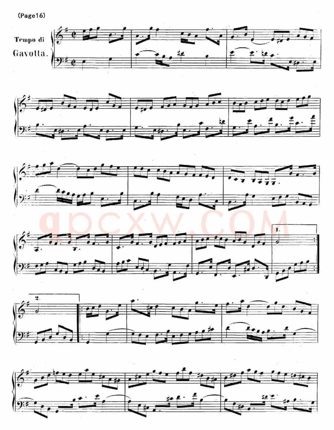 帕蒂塔6首德国组曲（No.6 e小调 巴赫 Partita e Minor BWV 830）