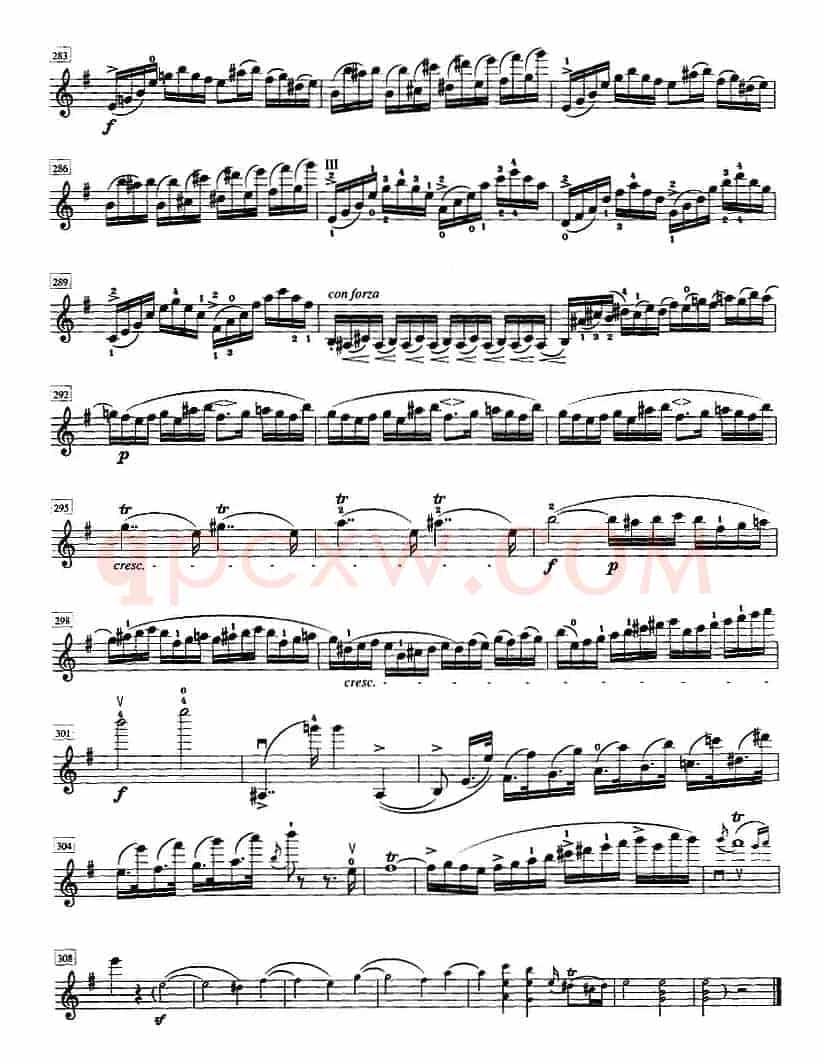 罗德第八协奏曲 E小调（Op.13，No.8） （小提琴分谱）