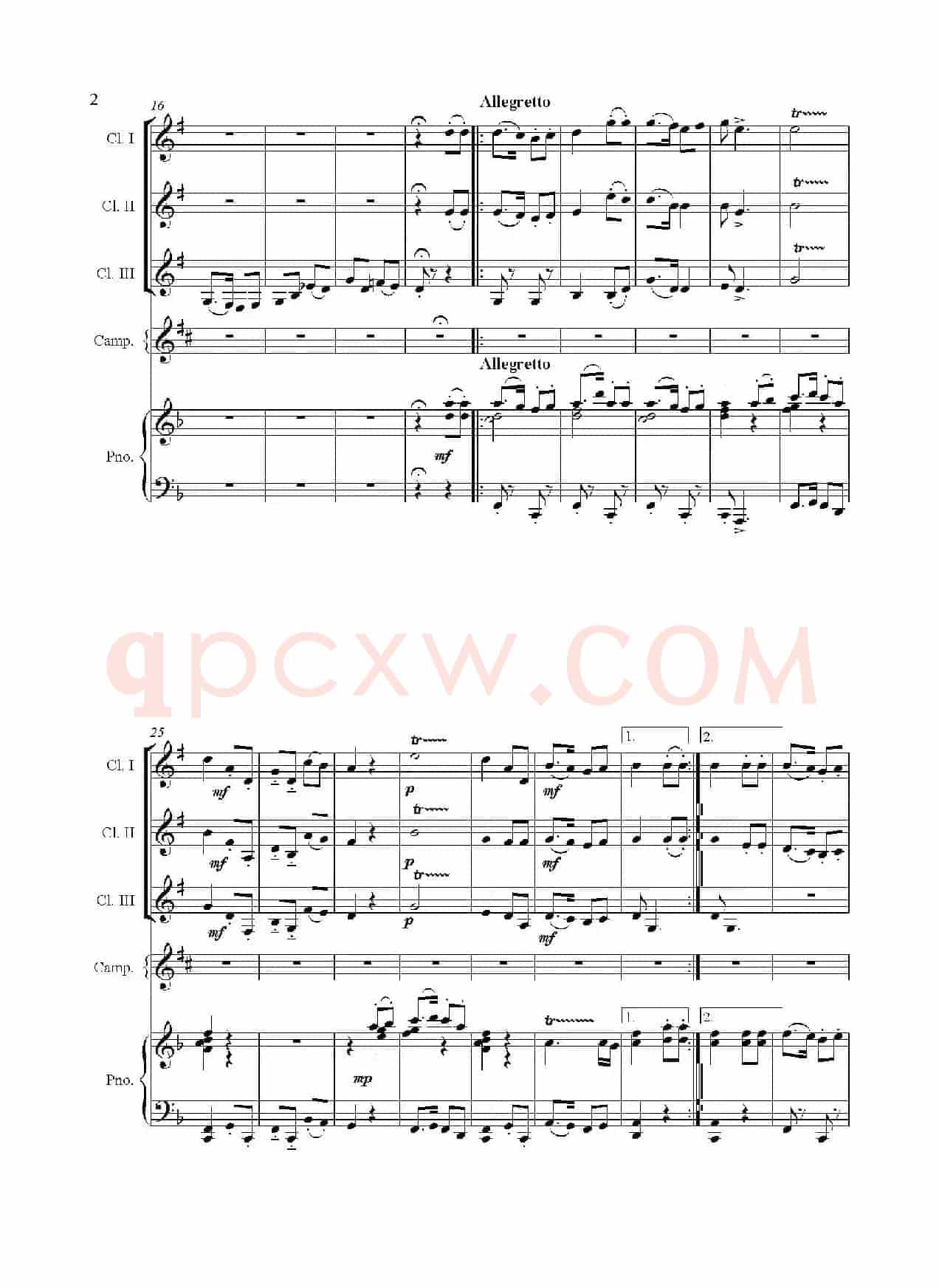 Rondo Caprichoso（单簧管三重奏）