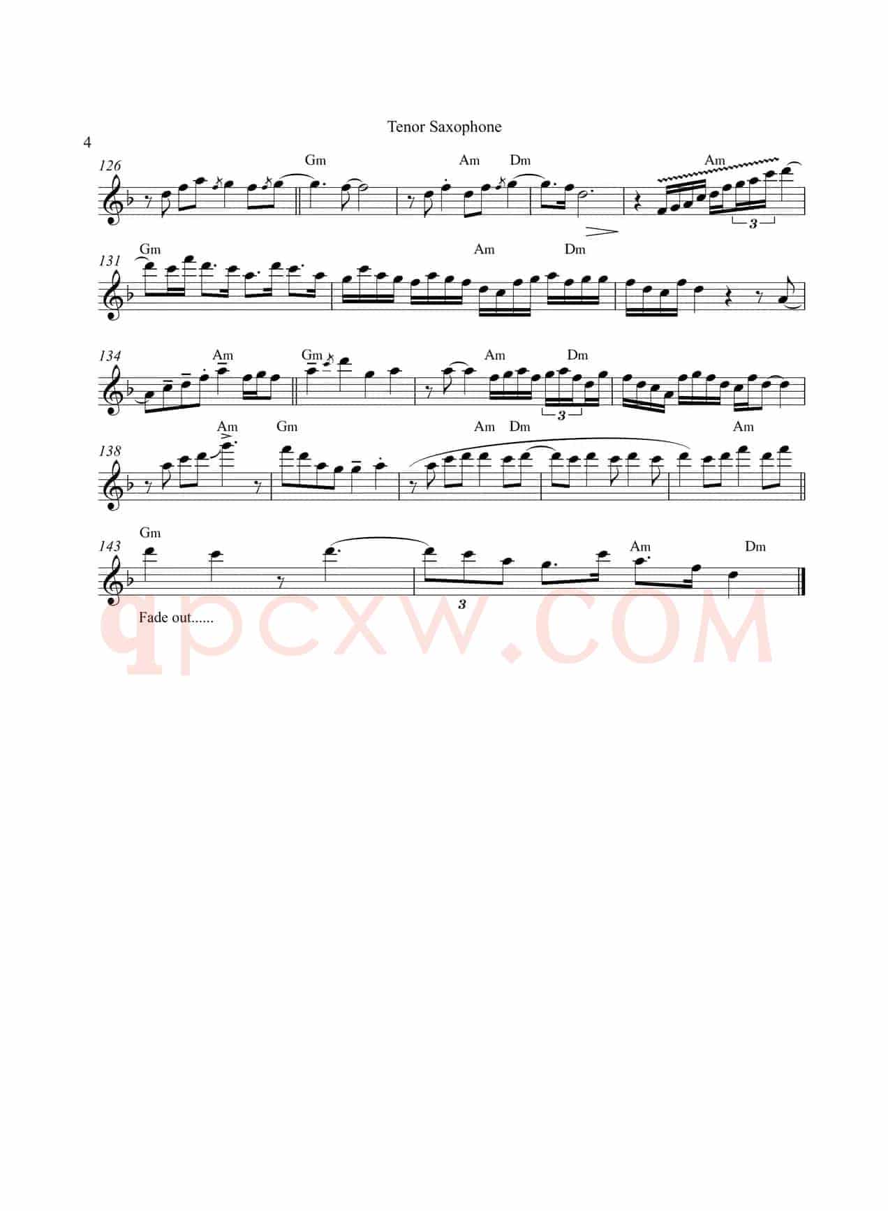Move On Up（次中音萨克斯）