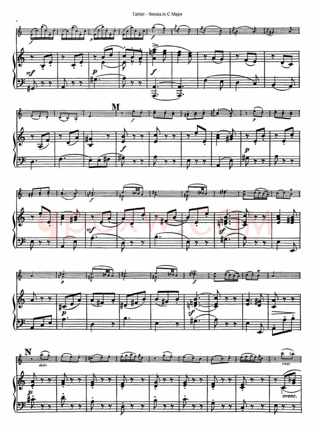 Violin Sonata in C Major（小提琴+钢琴伴奏）