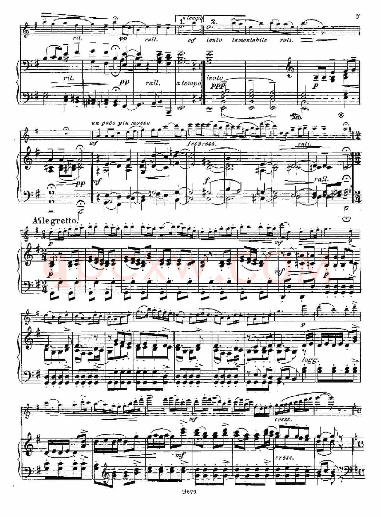 Fantaisies nationales. Ecossais. （Op.59 No.2）（长笛+钢琴伴奏）
