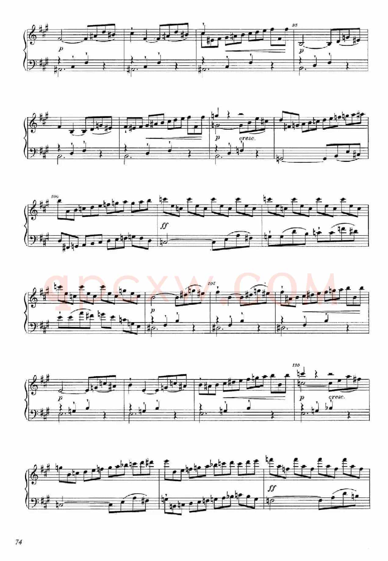 A大调钢琴大奏鸣曲（Grobe Sonate in A Major WWV 26）
