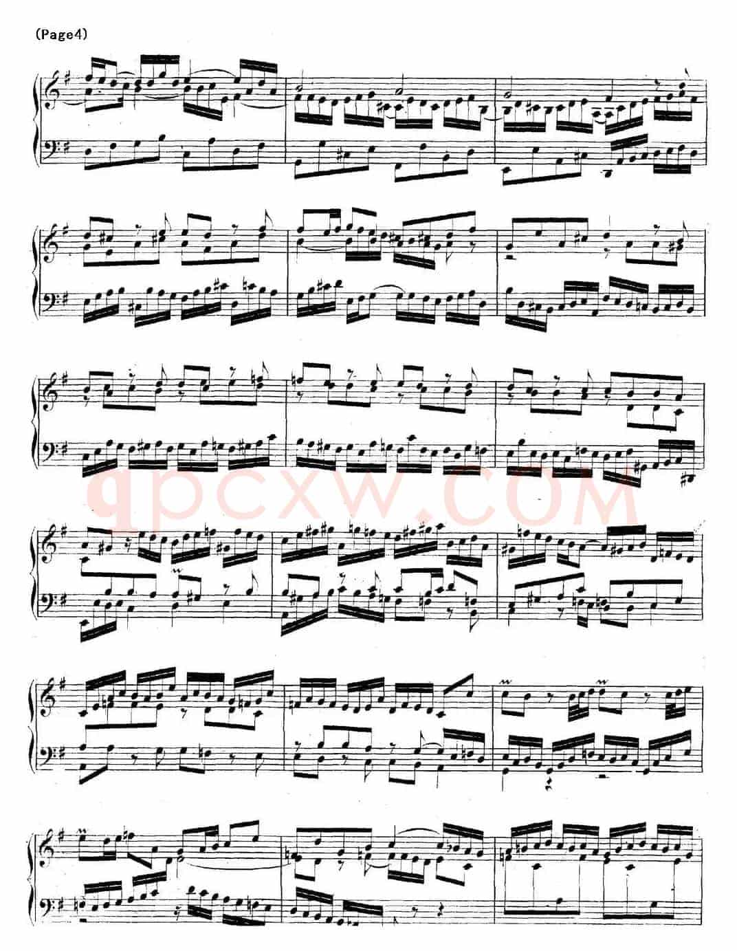 帕蒂塔6首德国组曲（No.6 e小调 巴赫 Partita e Minor BWV 830）