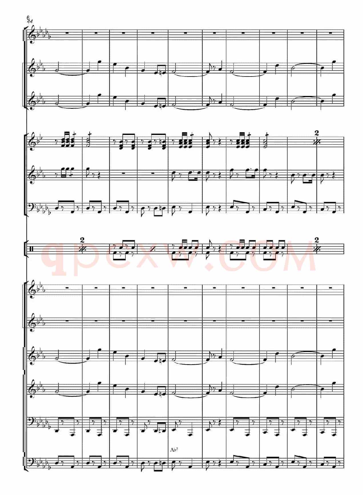 俄罗斯进行曲（marche-834）（合奏、俄罗斯原版谱）